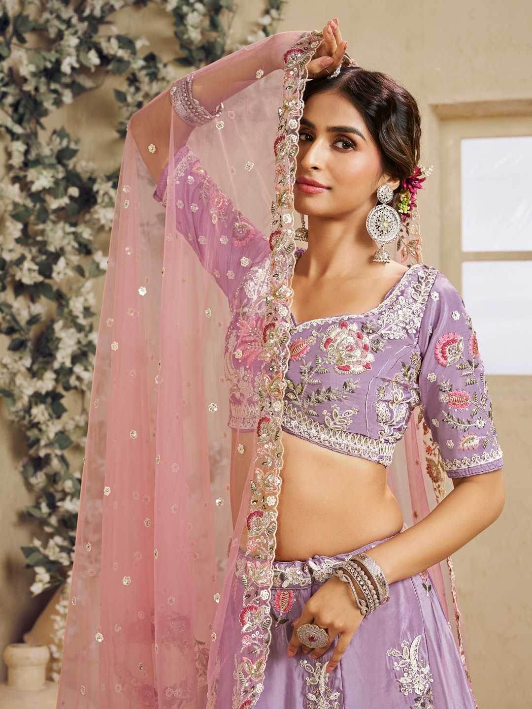 Satin Silk Lehenga - MYLUXURY LANE ENTERPRISE